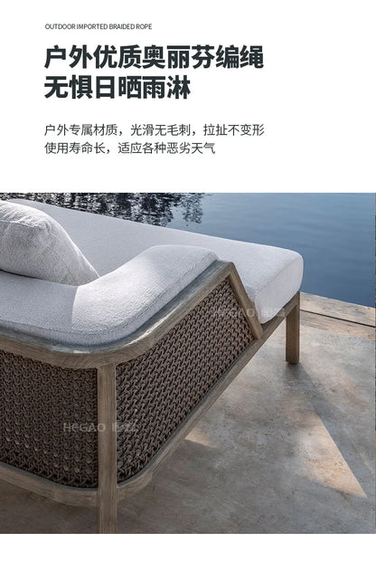 Outdoor rattan sofa, outdoor garden, courtyard, waterproof, sun protection, leisure terrace, furniture combination