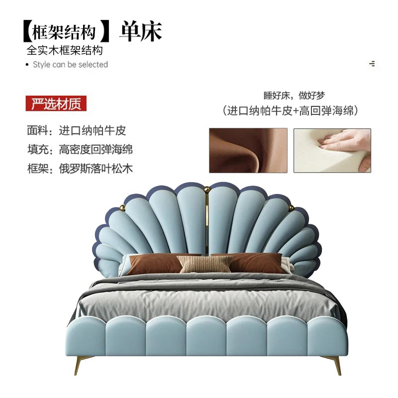 Luxury Upholstered Bed Upholstered Queen Size Minimalist Double Bed French Nightstands Camas De Dormitorio Bedroom Accessories