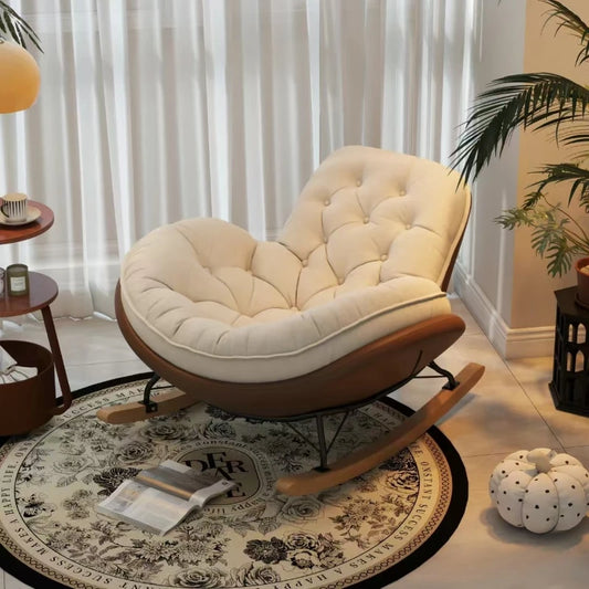 Lazy Sofa Rocking Chair Bedroom Lounge Chair Carefree Adult Living Room Single Balcony Leisure Rocking Chair Recliner Chairs