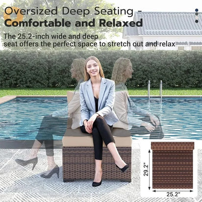7-Piece Modular Wicker Outdoor Sectional Sofa Set with Waterproof Cover - Stylish Patio Furniture for Outdoor Conversations