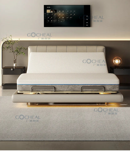 Head And Foot Adjustable Smart Bed Split King Size Bedroom Furniture Bed Easy To Install With Wireless Remote Control Bed