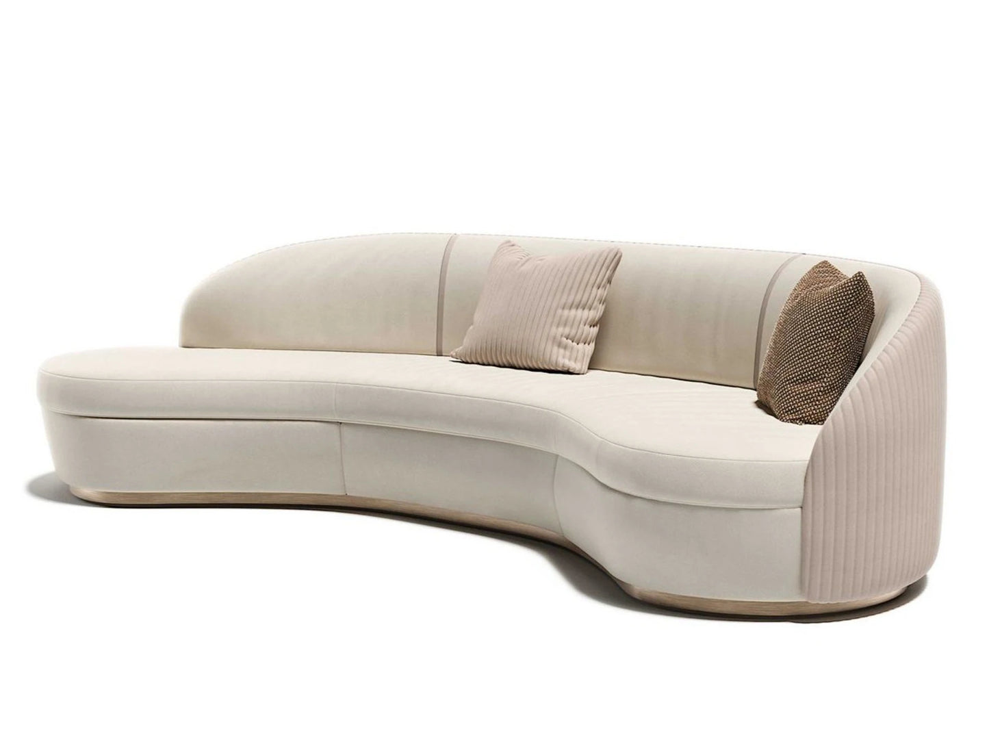 New Design Sets for Living Room Modern Sectional Metal Frame Curved Sofa Villa Luxury Furniture Sofa Set with Great Price