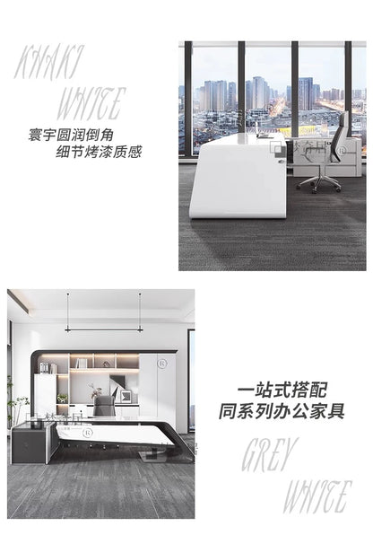 Asthetic Executive Luxury Desk Manager L Shaped Modern Designer Computer Table Organizer Workstation Escritorio Office Furniture