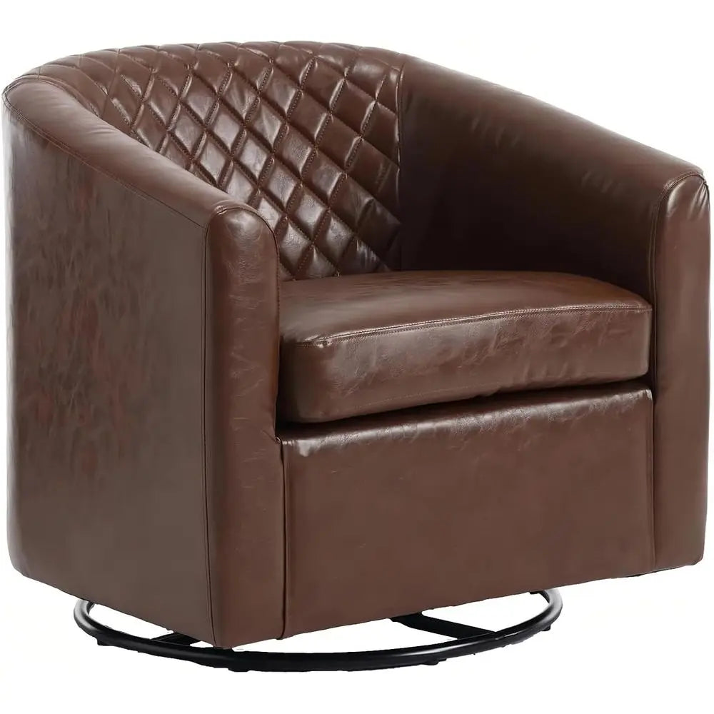 Contemporary Swivel Chair with 360° Spin and Armrests: Perfect for Living Spaces, Bedrooms, and Reading Nooks