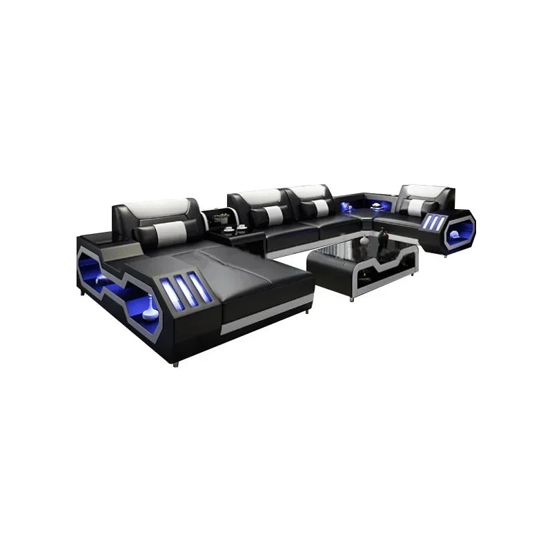 Functional living room comfortable sofa Large led creative sofa combination online celebrity style leisure sofa customization