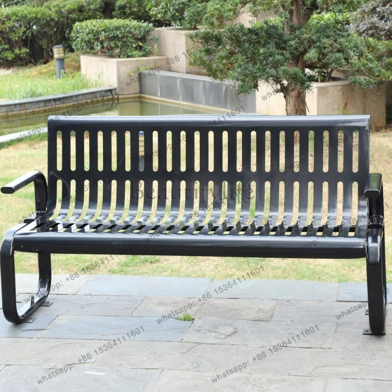 Great Quality Outdoor Metal Garden Bench Street Leisure Public Steel Bench