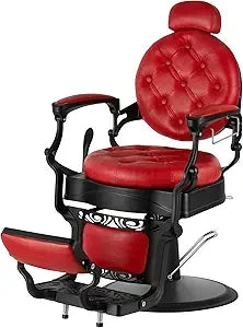 Retro Barber Chair Heavy Duty Barber Chairs Vintage Salon Chair Hydraulic Recline Beauty Spa Styling Equipment Rounded Cushioni