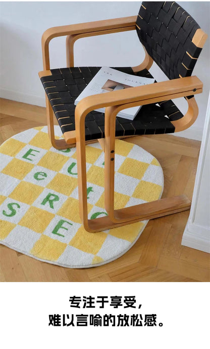 Nordic designer armrest dining chair solid wood medieval weaving home retro backrest chair
