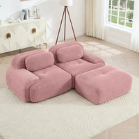 Pink Ottoman for  Sectional Soa, Corduroy Deep Seat or Oversized Compred BonelSectional Couches or Living Room Bedroom ,only  Ottoman