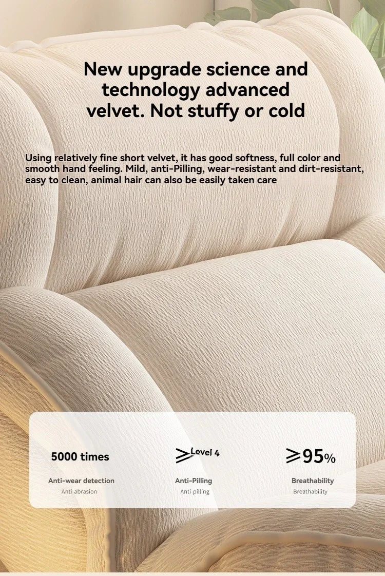 Adjustable Lazy Sofa Bed with Reclining Function for Living Room Comfortable Lazy Sofa Bed Rocking Chair for Sleeping Couch