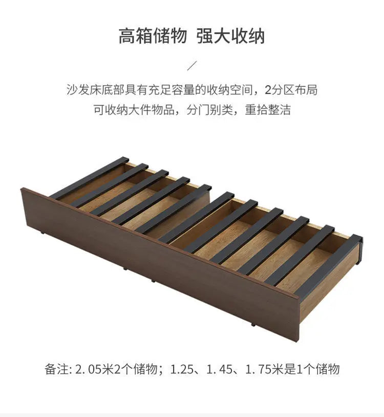 custom. [2675 People Favorited] Solid Wood Sofa Bed Small Apartments, Multifunctional Living Room Study Room, Push-Pull Fold
