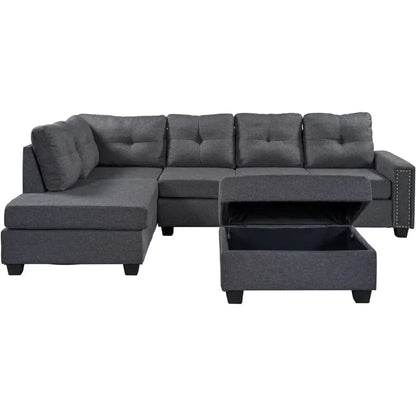 high quality,durable ,practical,Exquisite  Comfy Oversized Corner Sofa Cup Holder,Fabric Living Room Furniture Couch Sets