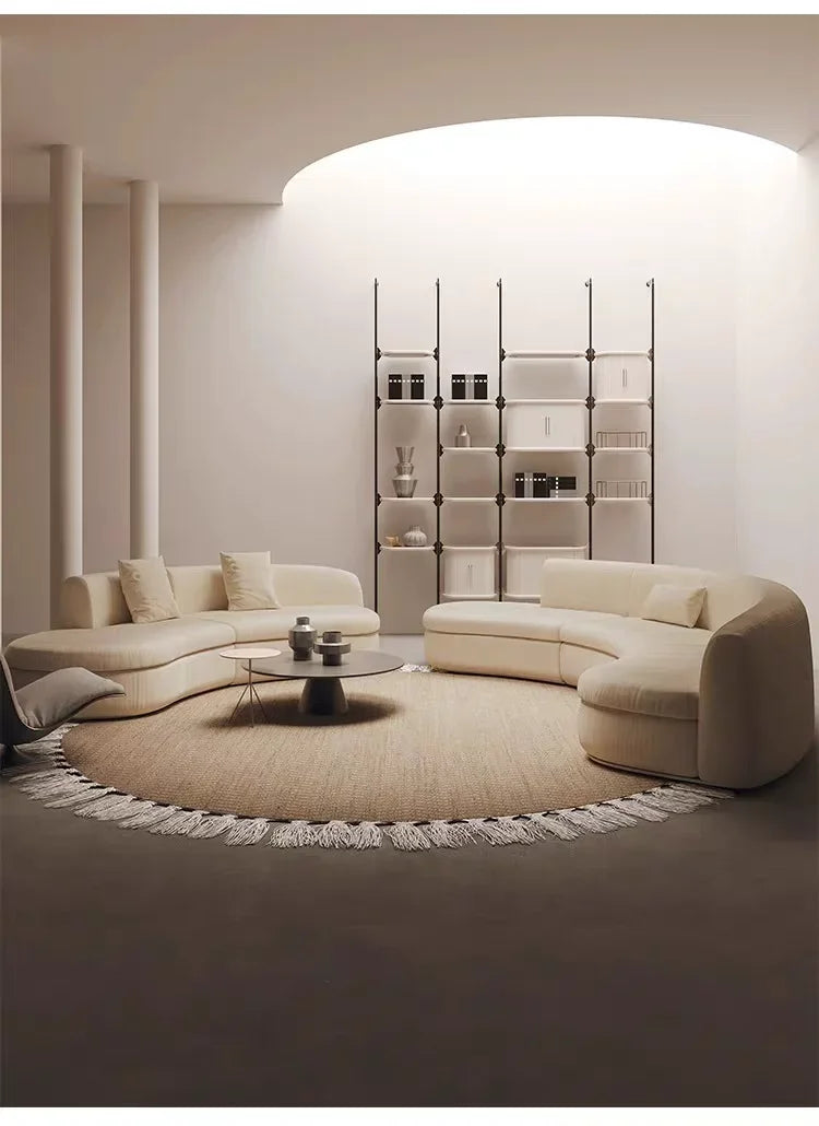 Semicircular curved sofa living room light luxury modern designer fabric sofa hotel B & B02A