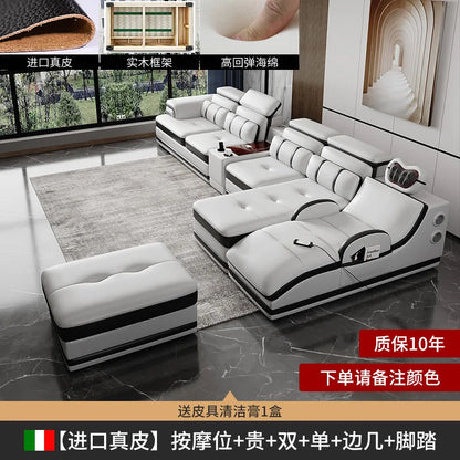PatioLix Massage Minimalist Sofas Modern Leather Sectional Designer Sofas Lazy Luxury Cadeiras Para Sala De Estar Living Room Furniture