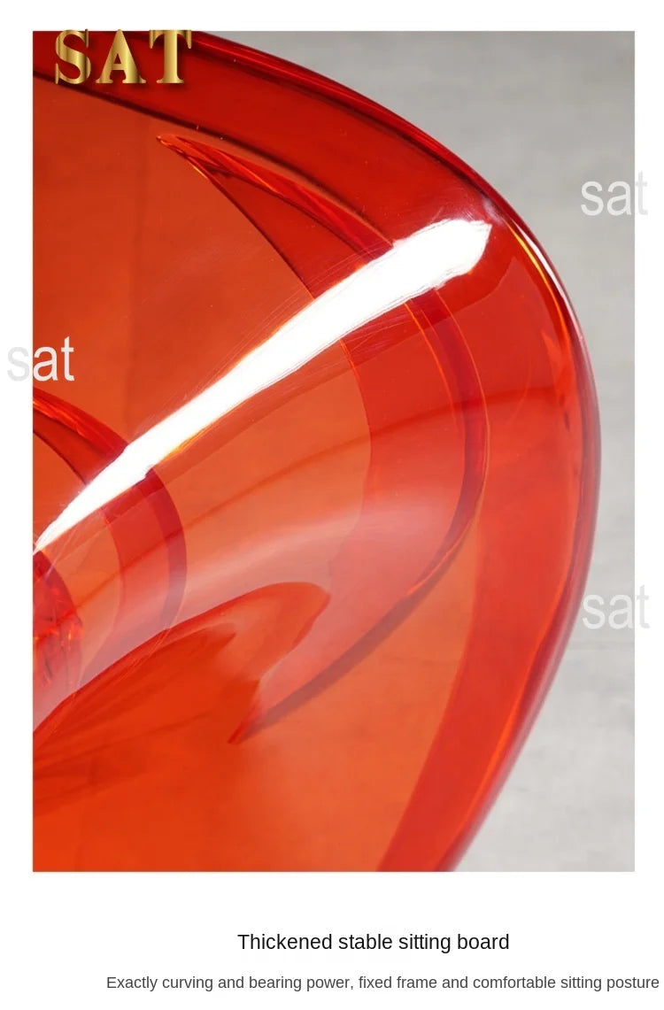 z Beauty Nordic Creative Acrylic Plastic Dining Chair Ghost Chair Crystal Stool Net Red Transparent Chair