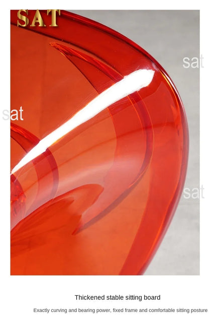 z Beauty Nordic Creative Acrylic Plastic Dining Chair Ghost Chair Crystal Stool Net Red Transparent Chair
