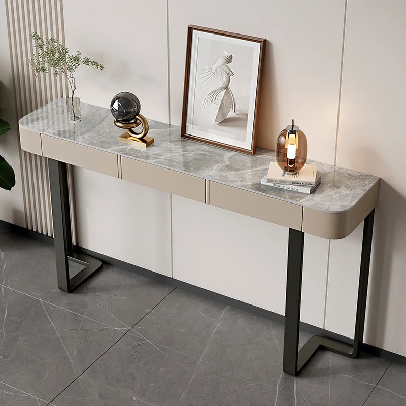 Italian Luxury Console Table With Storage Thin Living Room Entrance Console Table Rectangle Glam Woonkamer Tafel Furniture