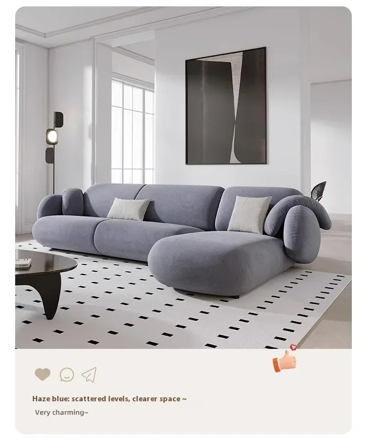 Armchair Curved Modern Sofa Pink Minimalist Wooden Floor Adults Living Room Sofa Canape Chaise Reading Divano Bedroom Furniture