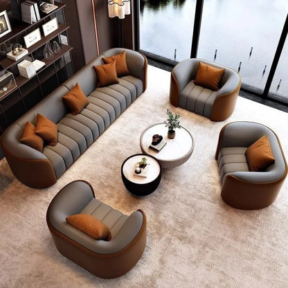 Canapé de luxe léger, petit appartement, salon, zone d'assise, réunion, invités, canapé à rangée droite