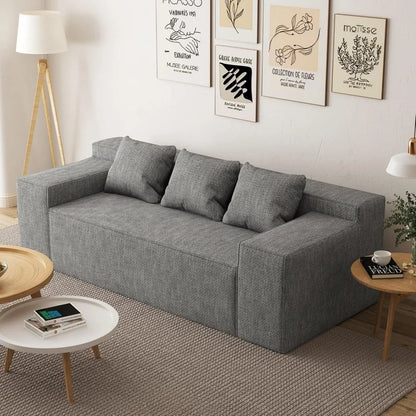 Modular Sectional Sofa, Corduroy Lounge Sofa with Movable Cushions, Modular Couch for  Living Room, Bedroom, Apartment