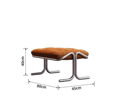 Wabi Sabi Bauhaus Lounge Chair Stainless Steel Frame Designer Minimalist Daybed for Living Room and Patio Relaxation