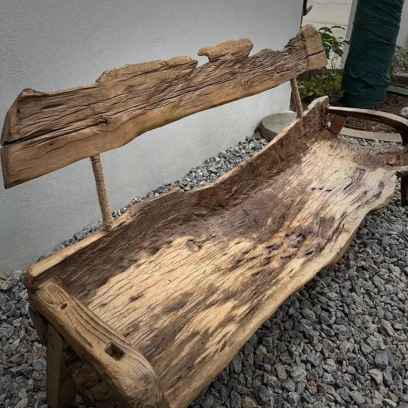 Dead wood back chair courtyard space balcony leisure back chair dead wood ornament