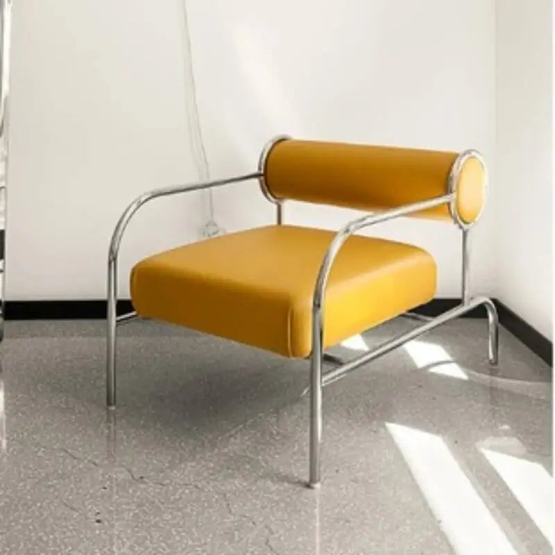 Luxury Metal Nordic Sofa Chairs Living Room Modern Armchair Vanity Living Room Chairs Kitchen Poltrona Home Furniture MR50LRC