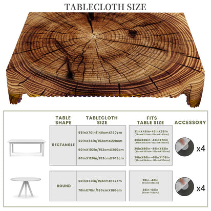 Retro Wooden Board Theme Tablecloth, Wooden Pattern Design, Country Farmhouse Style