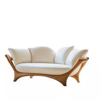 New Chinese-style solid wood sofa living room leather sofa chair modern simple black walnut sofa