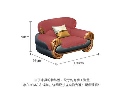 Ebony leather sofa new Chinese modern light luxury high-end small apartment straight row  FT