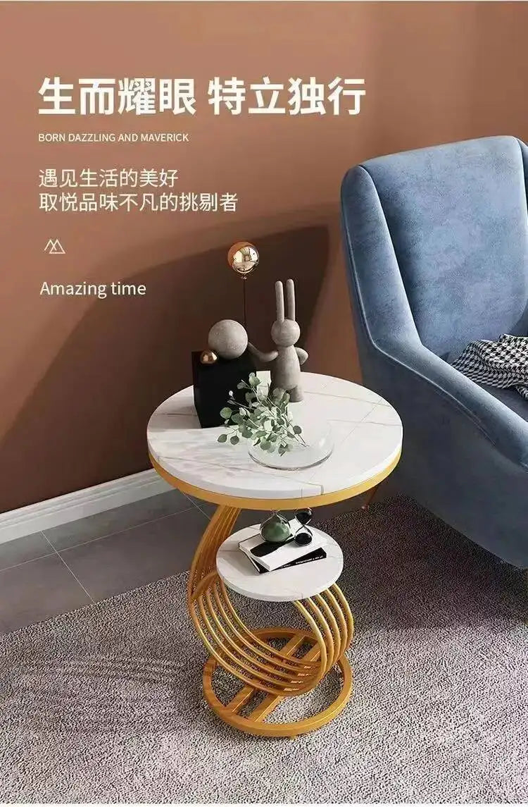 Nordic Round Coffee Tables Books Big Luxury Gold Nordic Hall Side Coffee Table Bedside Dressing Mesitas De Noche Home Furniture