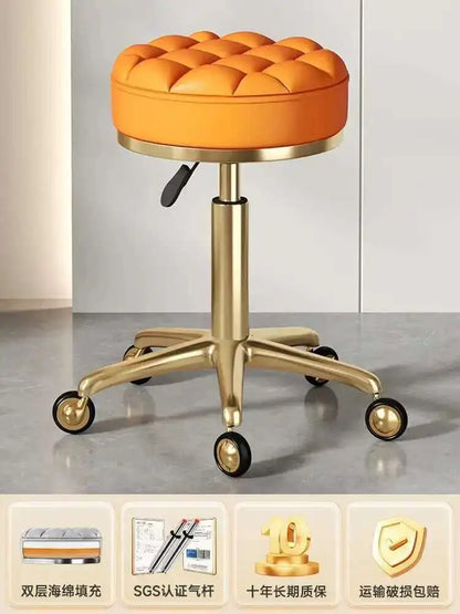 Beauty Chair Specifically Designed for Beauty Salon Adjustable Rotating Pulley Hair Salon Round Stool Tabouret A Roulette 원형의자