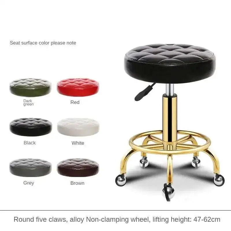 Luxury Rotating Barber Chair for Beauty Salon Modern Metal Movable Backrest Office Chairs Creative Salon Chair for Hair Salon