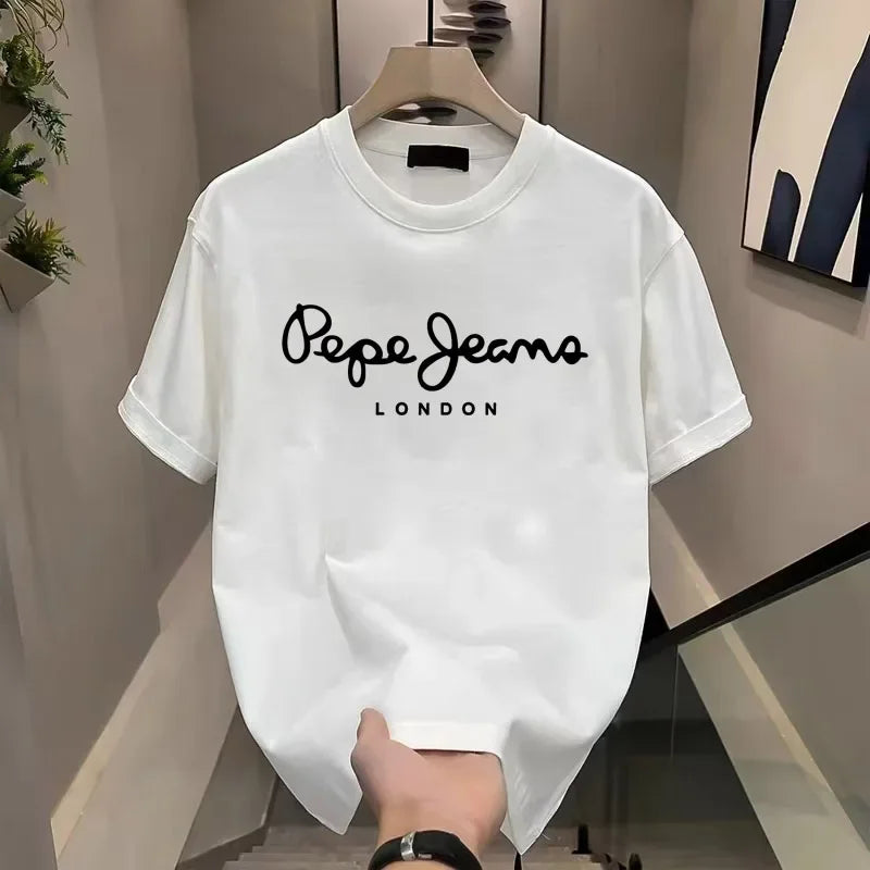 Trendy and Creative Letter Print Short-sleeved T-shirt, Unisex and Versatile Top, Fashionable and Eye-catching