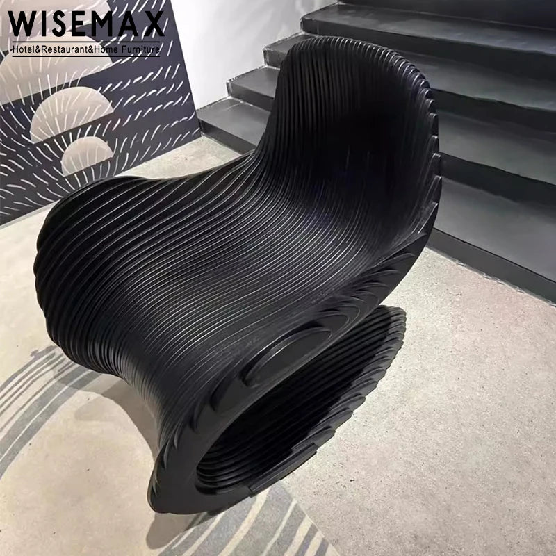 Furniture Modern Living Room Art Furniture Simple Solid Wood Irregular Unique Leisure Single Armchair Family Hotel