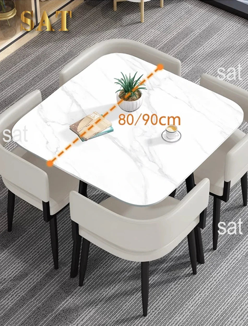 Minimalist   Marble Top Dinning Table 6 Seater Modern Restaurant Home Dining Room And Chairs Sets