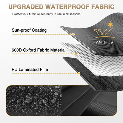 7-piece outdoor patio furniture set with plush cushions - wicker conversation sectional sofa