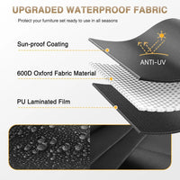 7-piece outdoor patio furniture set with plush cushions - wicker conversation sectional sofa