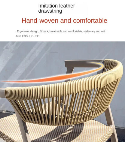 Outdoor Garden Furniture Sets Waterproof Open-air Balcony Aluminum Alloy Chair Outdoor Furniture Sets Courtyard Table and Chair