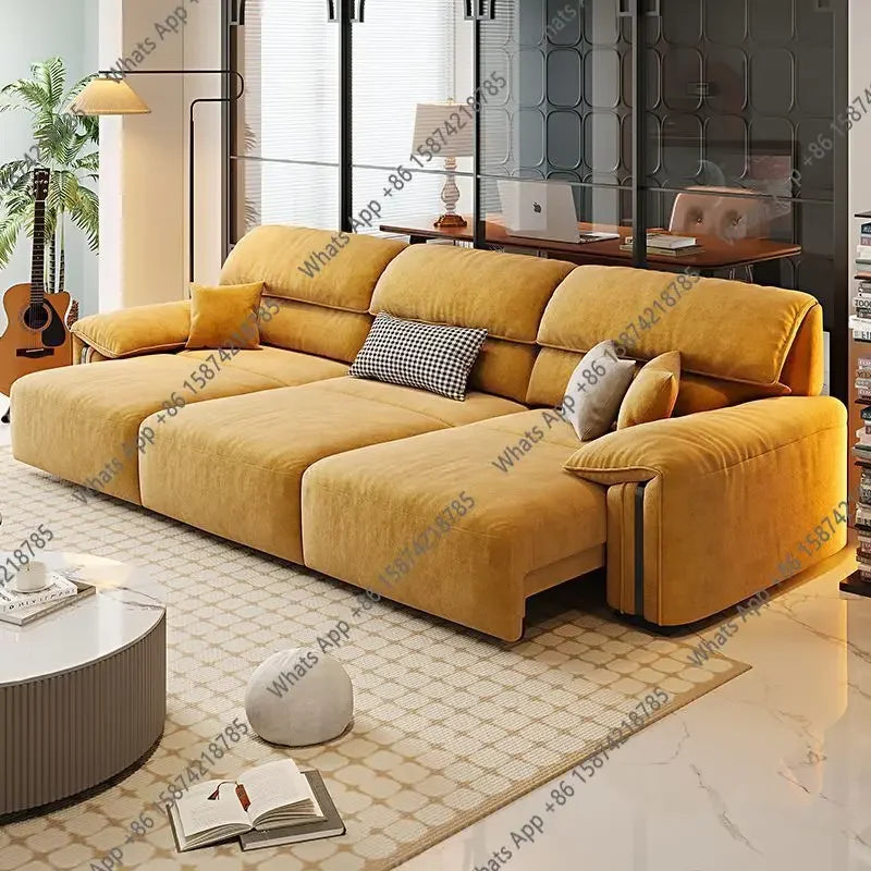 N67 Design Extendable Electric Recliner Sofa Living Room Lazy Lounges Electric Recliner Sofa Nordic Modern Divano Home Furniture