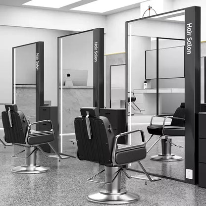 HJ Barber Shop Mirror Quick Cut Special Mirror Hair Salon Internet celebrity hair salon Full Lamp Mirror