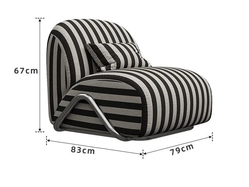 JCX Light Luxury Leisure Chair Designer Recliner Modern Wabi Wind Balcony Single Chair Living Room Comfortable Lazy Single Sofa
