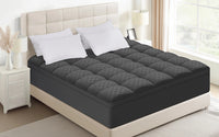 Extra Thick Mattress Topper, Mattress Pad Cover for Back Pain, Cooling Mattress Protector, Overfilled Down Alternative Filling