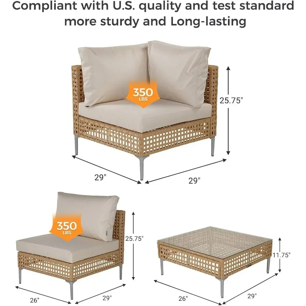9-Piece Patio Furniture Set with 47" Fire Pit Table, Propane Fire Pit & Storage Box with Water Resistant Cushions Economically