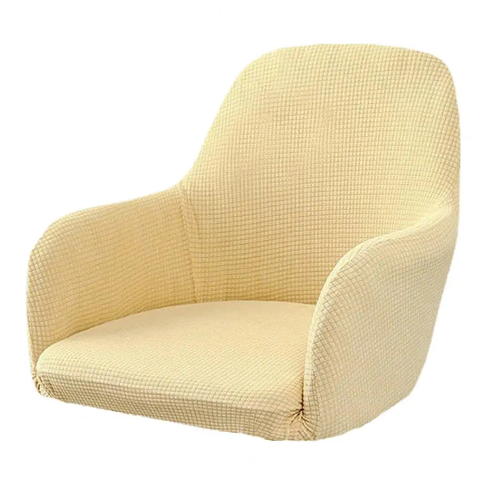 Dining Chair Cover Stretch Wedding Chair Protector Elastic Chair Cover Non-fading Solid Color Slipcover Soft Wear for Curved