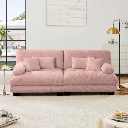 Oversized Modular Sectional Sofa Couch Comfy Cloud Deep Seat, Ottomans Chenille