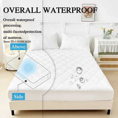 Fitted Bed Sheet Protector Breathable Waterproof Bedspreads Cover Anti-mite Anti-bacterial