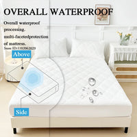 Fitted Bed Sheet Protector Breathable Waterproof Bedspreads Cover Anti-mite Anti-bacterial
