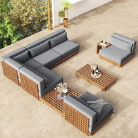 Popular Outdoor Teak Patio Furniture Teak Outdoor Furniture Sofa With Quick Dry Foam