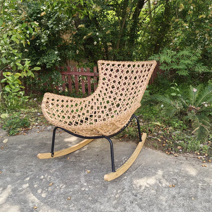 Ergonomic Modern Cushioned Rocking Chair for Indoor Outdoor Nursery Living Room Relaxation and Home Decor